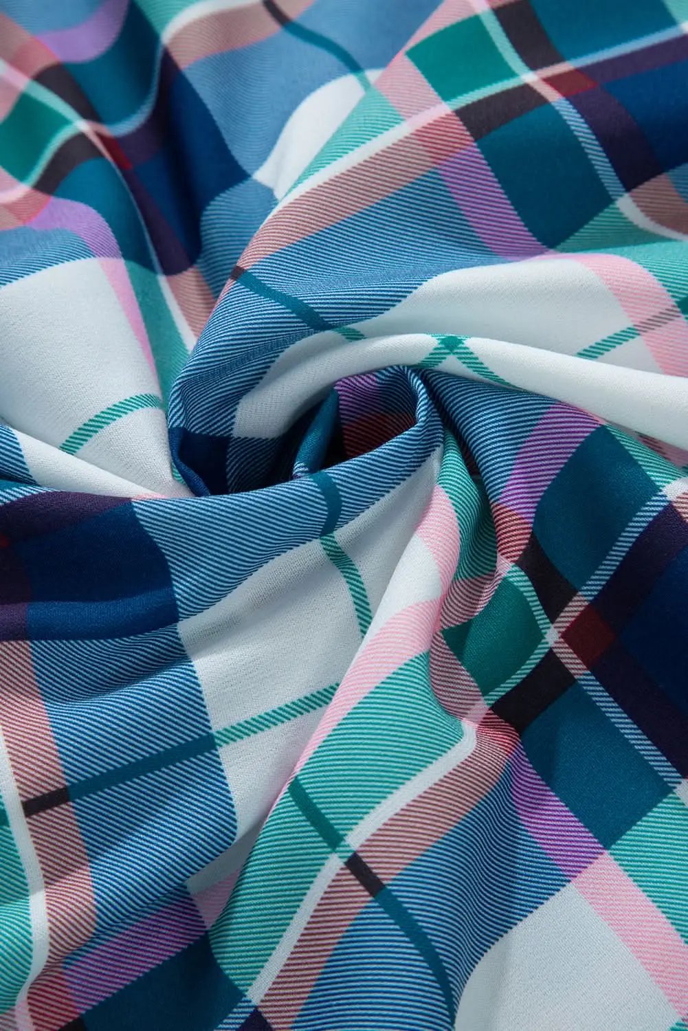 Love Salve Blue Plaid Loungewear Women's Pajama Set: Soft & Casual