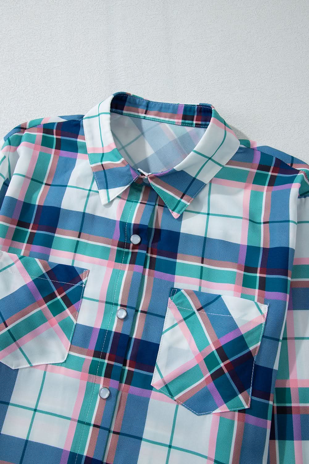 Love Salve Blue Plaid Loungewear Women's Pajama Set: Soft & Casual