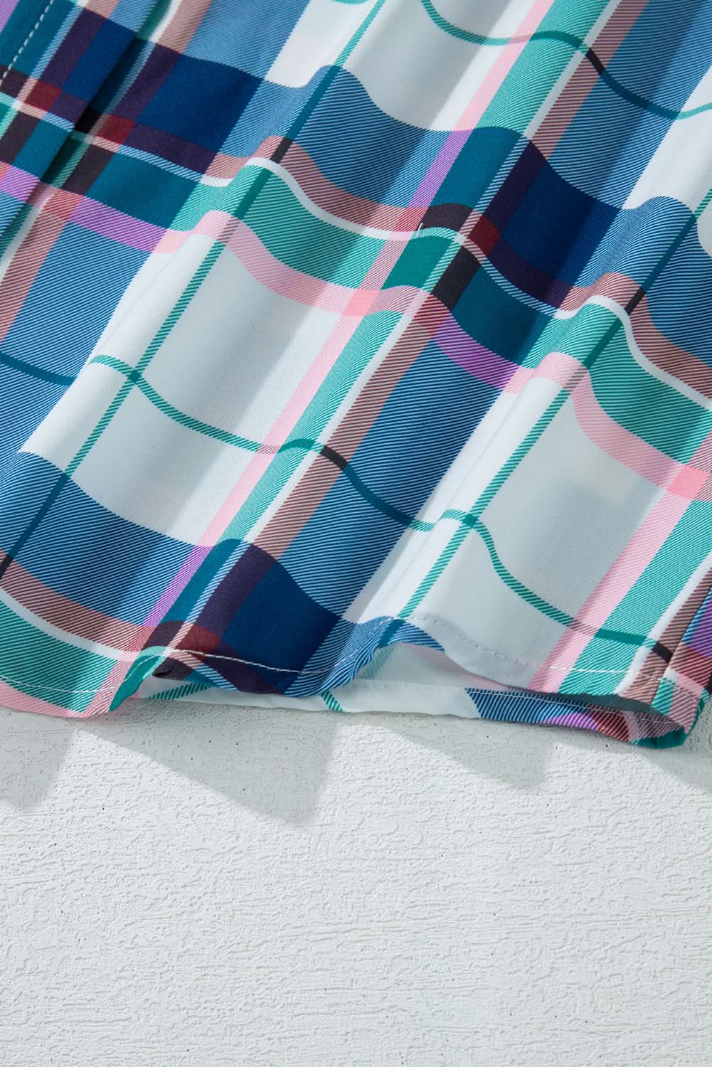 Love Salve Blue Plaid Loungewear Women's Pajama Set: Soft & Casual