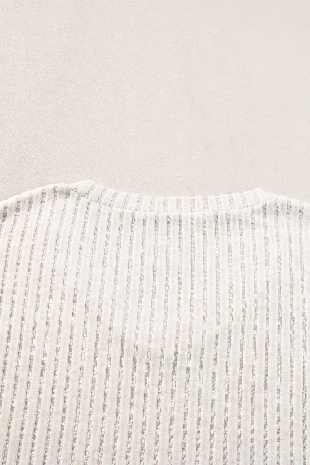 Love Salve Khaki Ribbed Knit Set Women's Loungewear Set Comfy & Casual