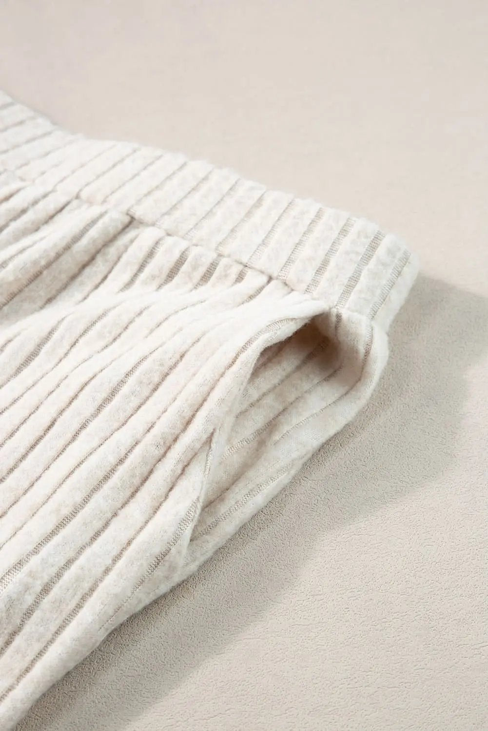 Love Salve Khaki Ribbed Knit Set Women's Loungewear Set Comfy & Casual