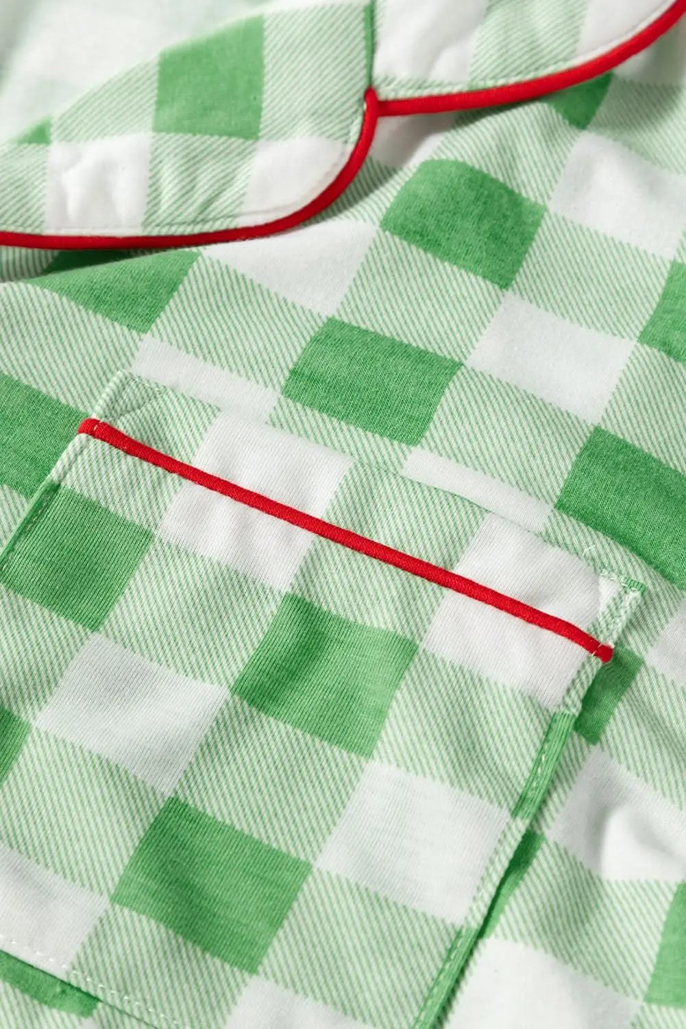 Love Salve Green Plaid Holiday Pajamas Women's Cozy Sleepwear Set - Festive & Soft