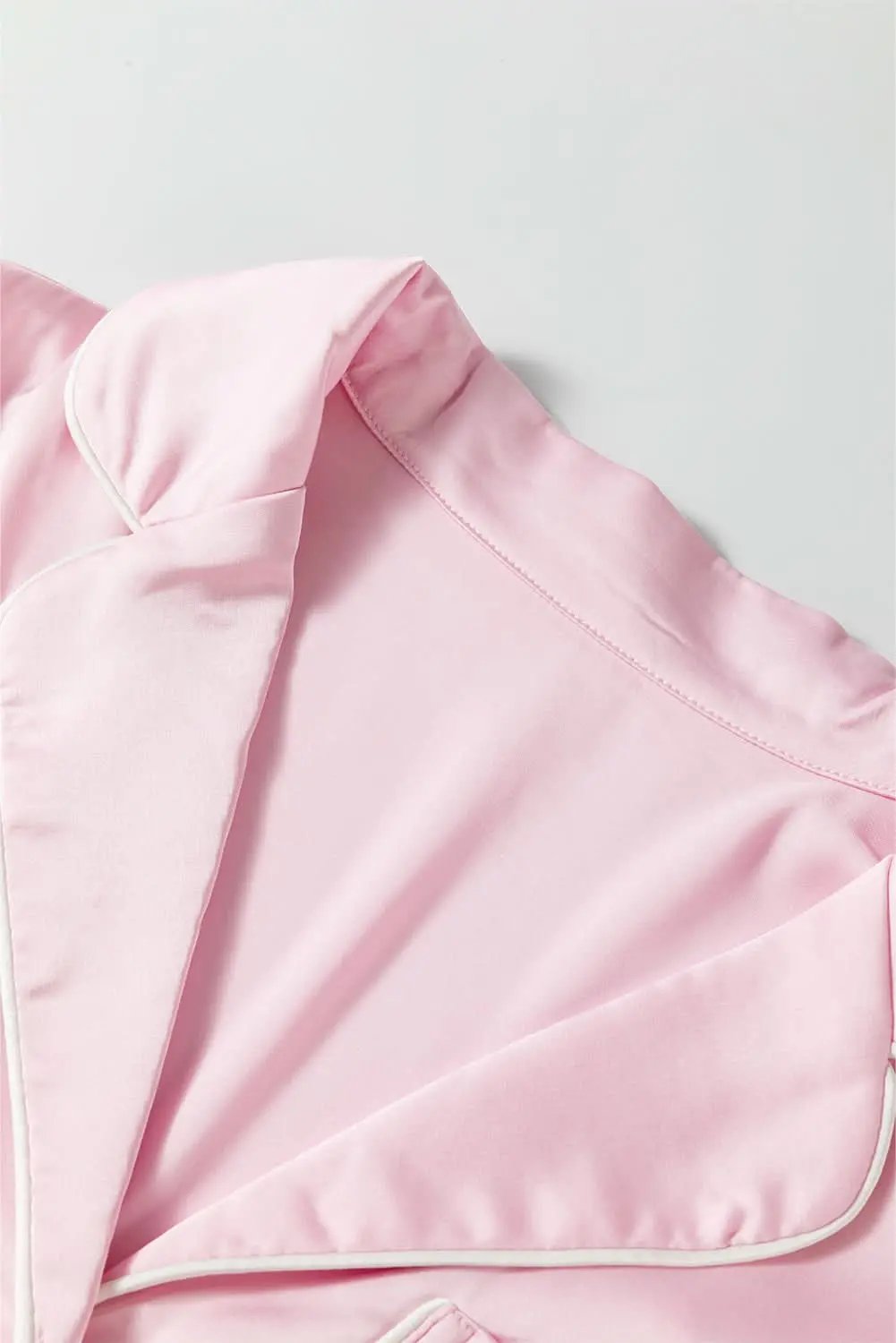 Women's Satin Lounge Set - Bow Detail - Wide Leg Pajama