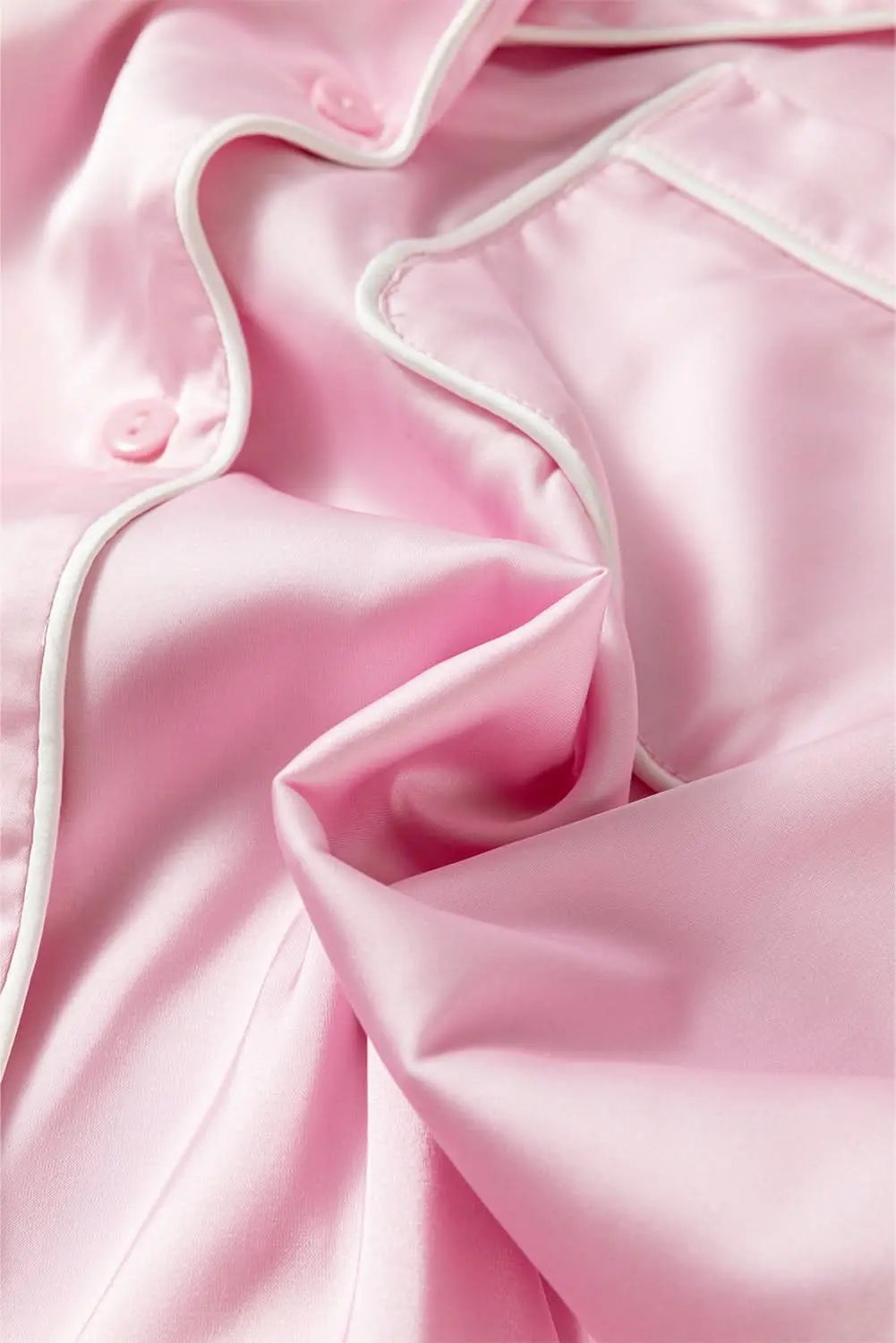 Women's Satin Lounge Set - Bow Detail - Wide Leg Pajama