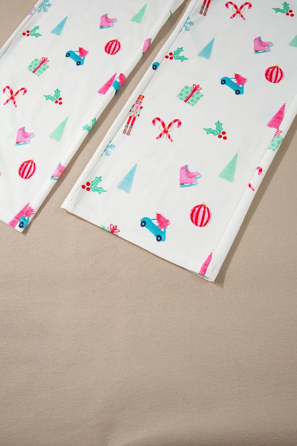 Love Salve White Christmas PJs Set Holiday Loungewear Women's Pajamas Soft, Festive