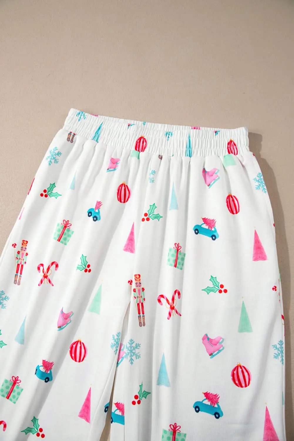 Love Salve White Christmas PJs Set Holiday Loungewear Women's Pajamas Soft, Festive