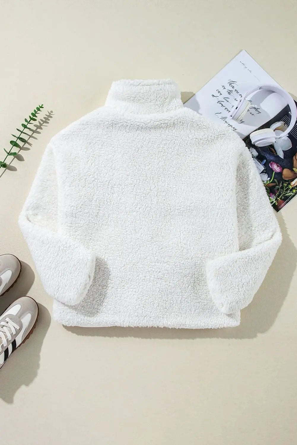 Love Salve Beige Faux Fur Lapel Jacket - Outerwear/Jackets