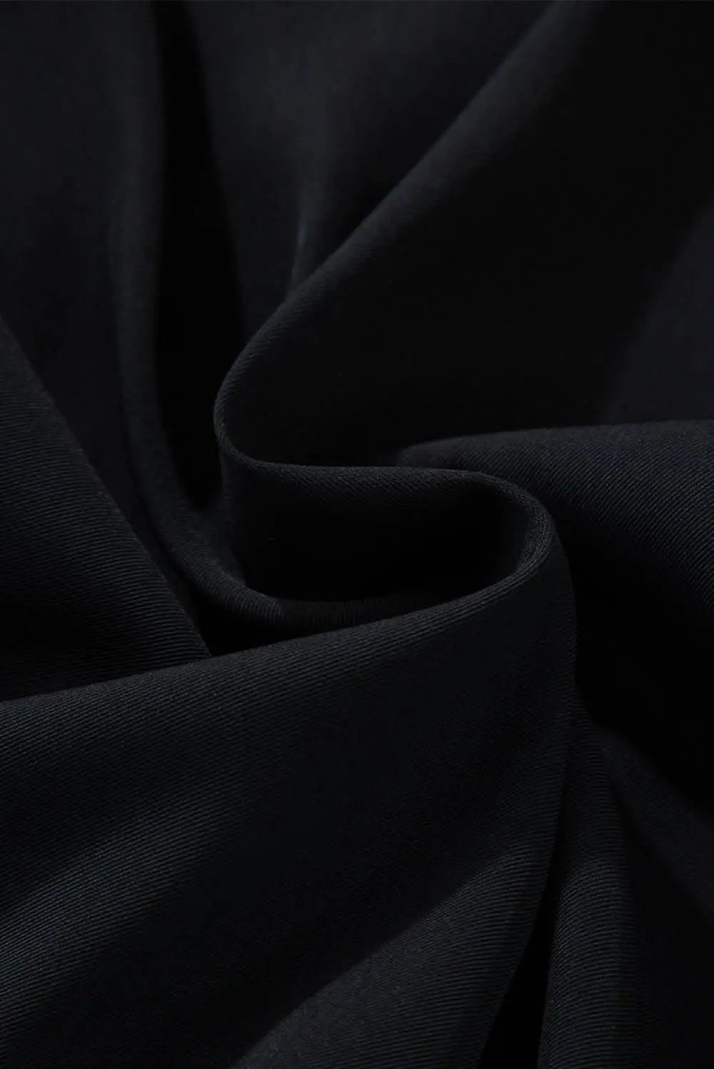 Love Salve Sleek black zip-up jacket with tab sleeves