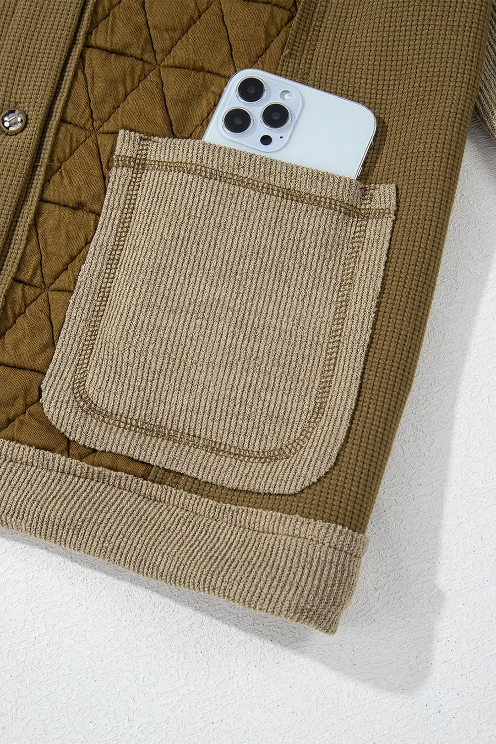 Love Salve Cozy jungle green hooded jacket