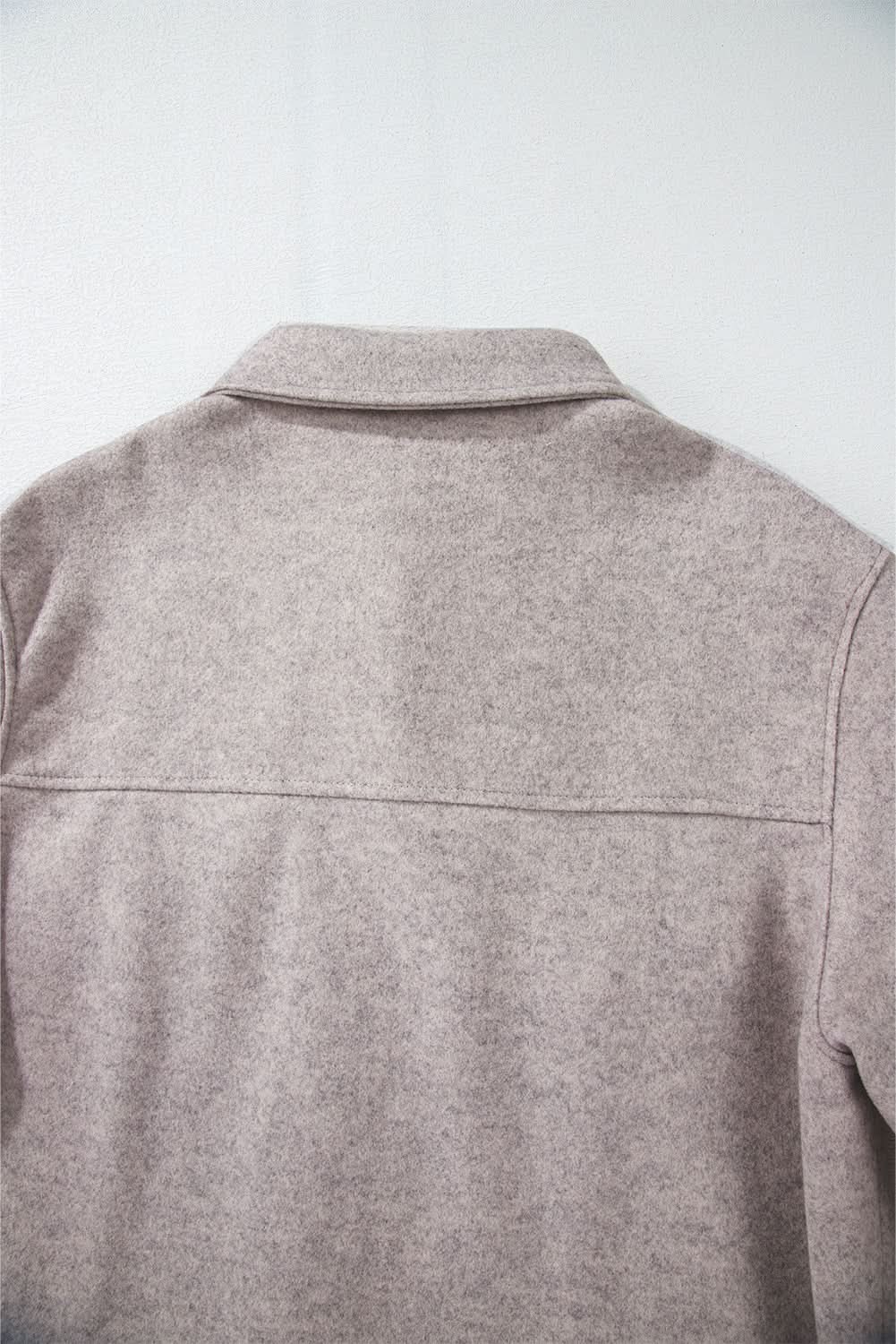 Love Salve Grey Buttoned Shacket Women's Daily Wear Shirt Jacket - Pockets, Casual