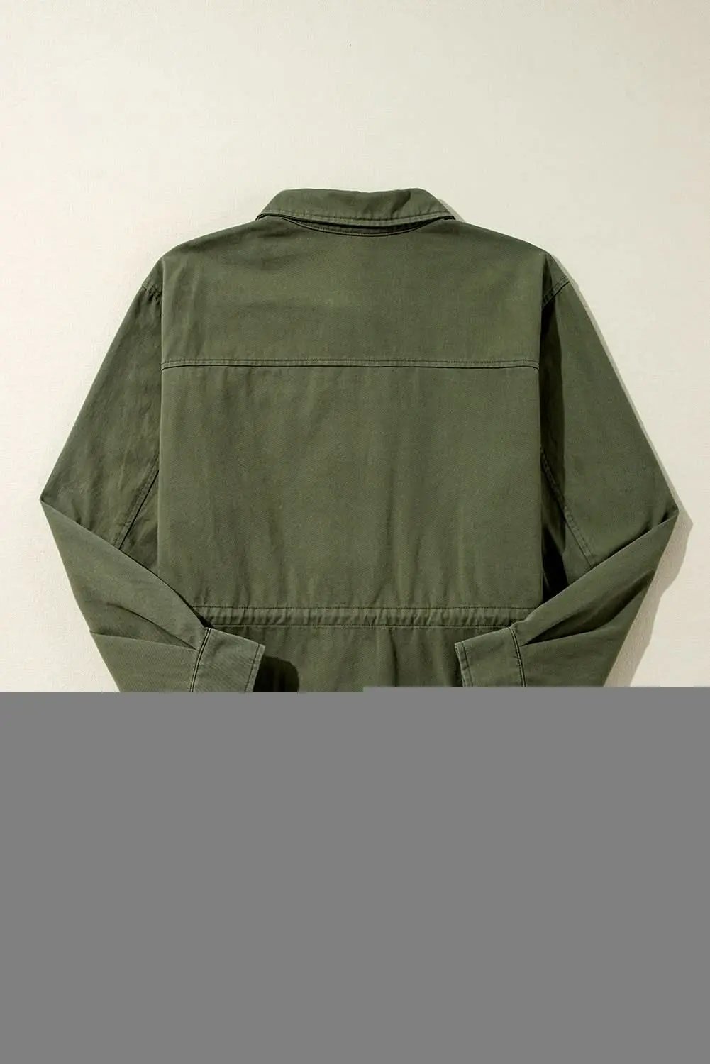 Love Salve Moss green collared jacket for women