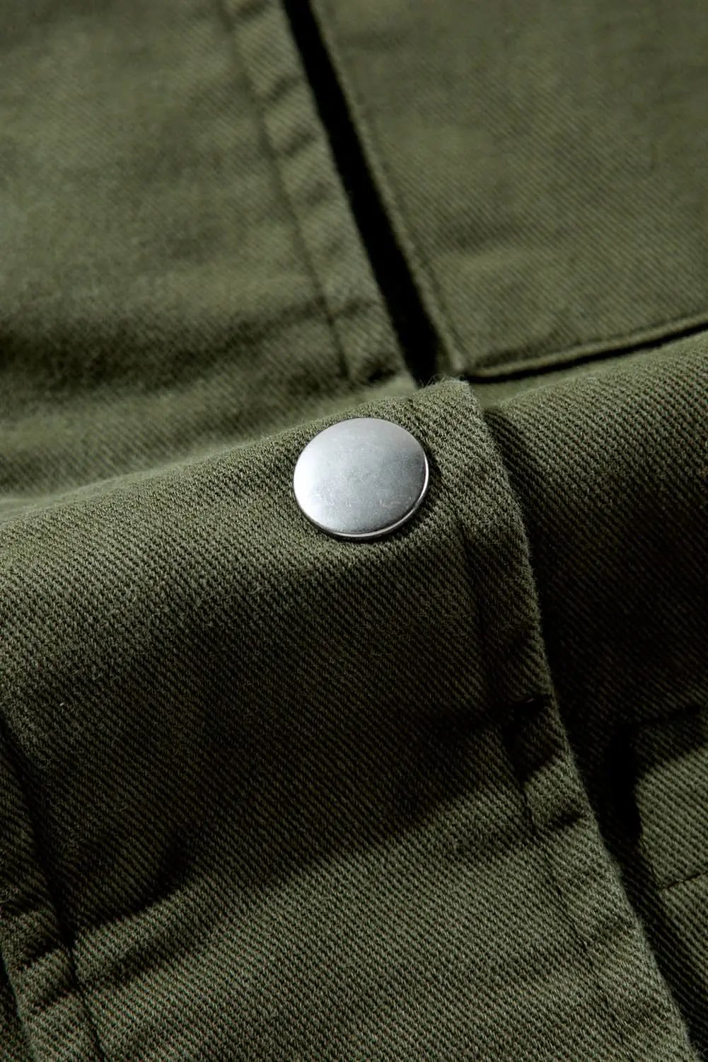 Love Salve Moss green collared jacket for women