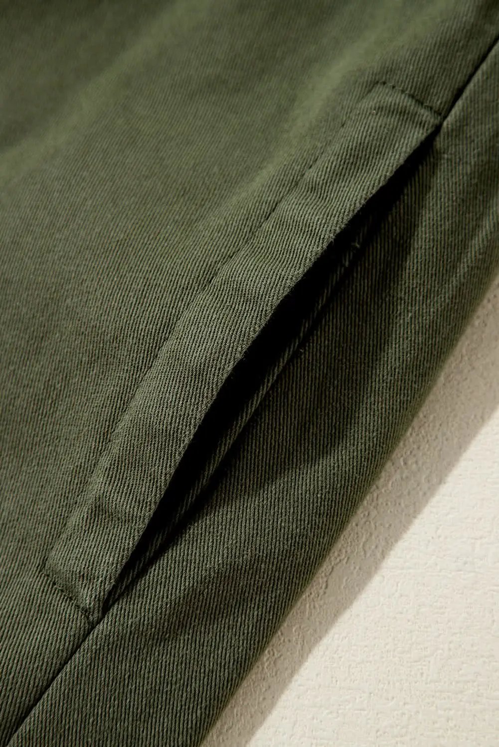 Love Salve Moss green collared jacket for women