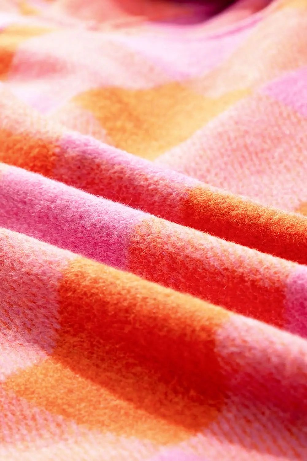 Orange Plaid Button-Up Jacket - Fall Casual & Stylish