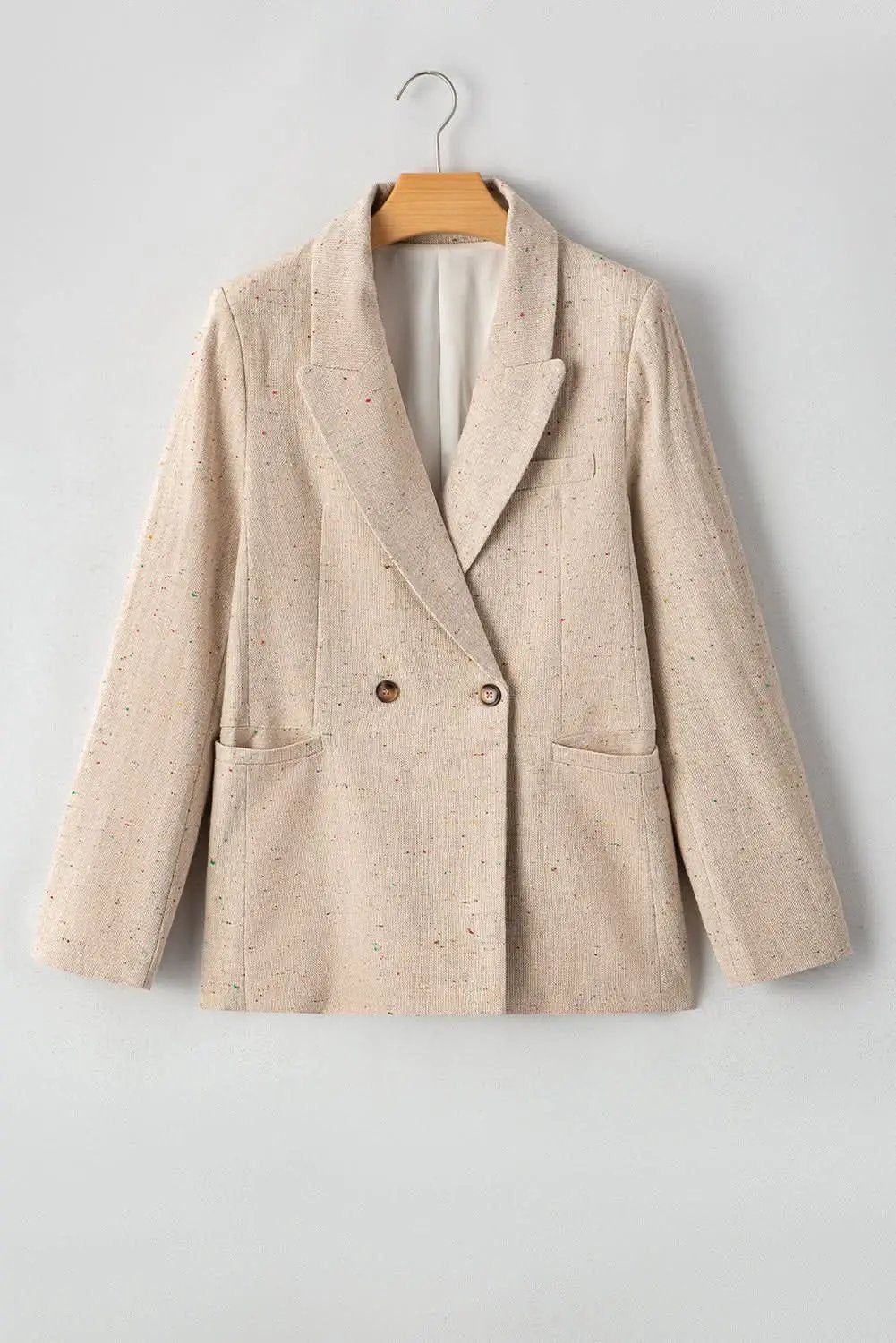 Love Salve Chic oatmeal suit jacket for women