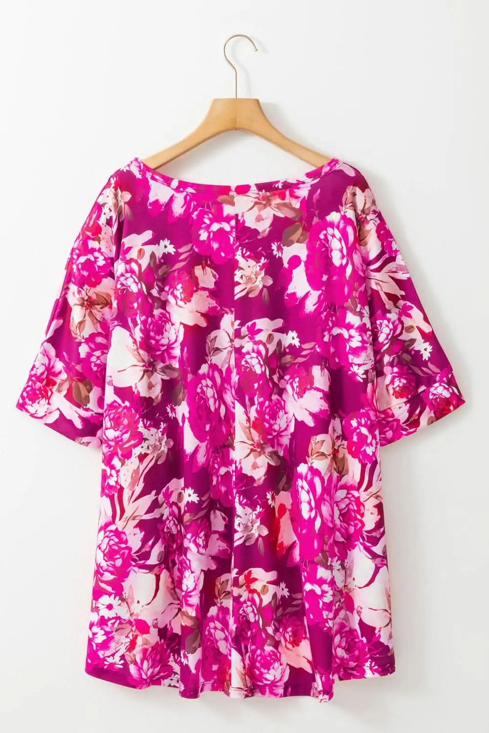 Love Salve Vibrant red floral plus size blouse