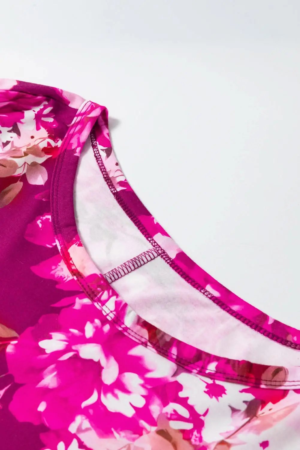 Love Salve Vibrant red floral plus size blouse