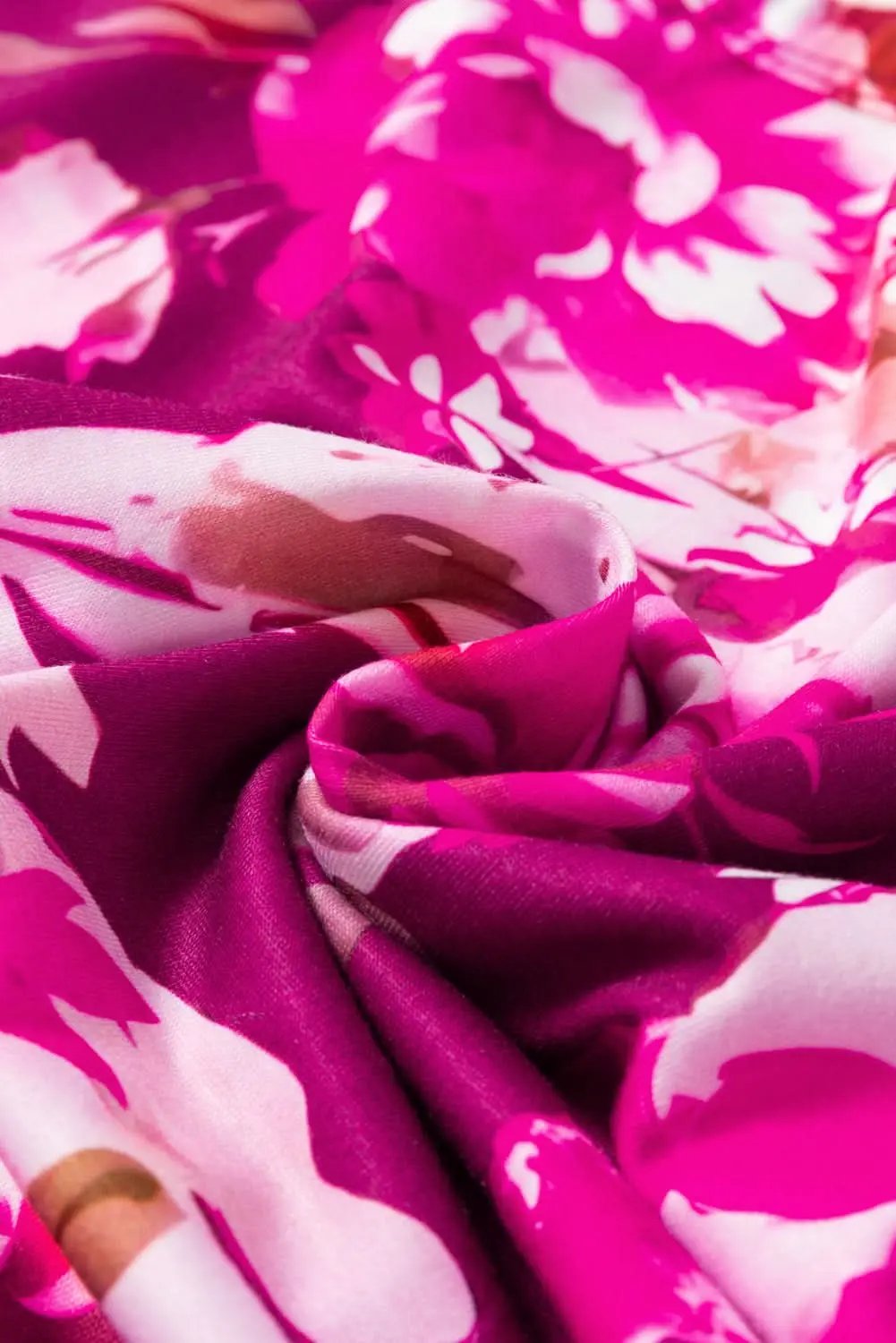 Love Salve Vibrant red floral plus size blouse