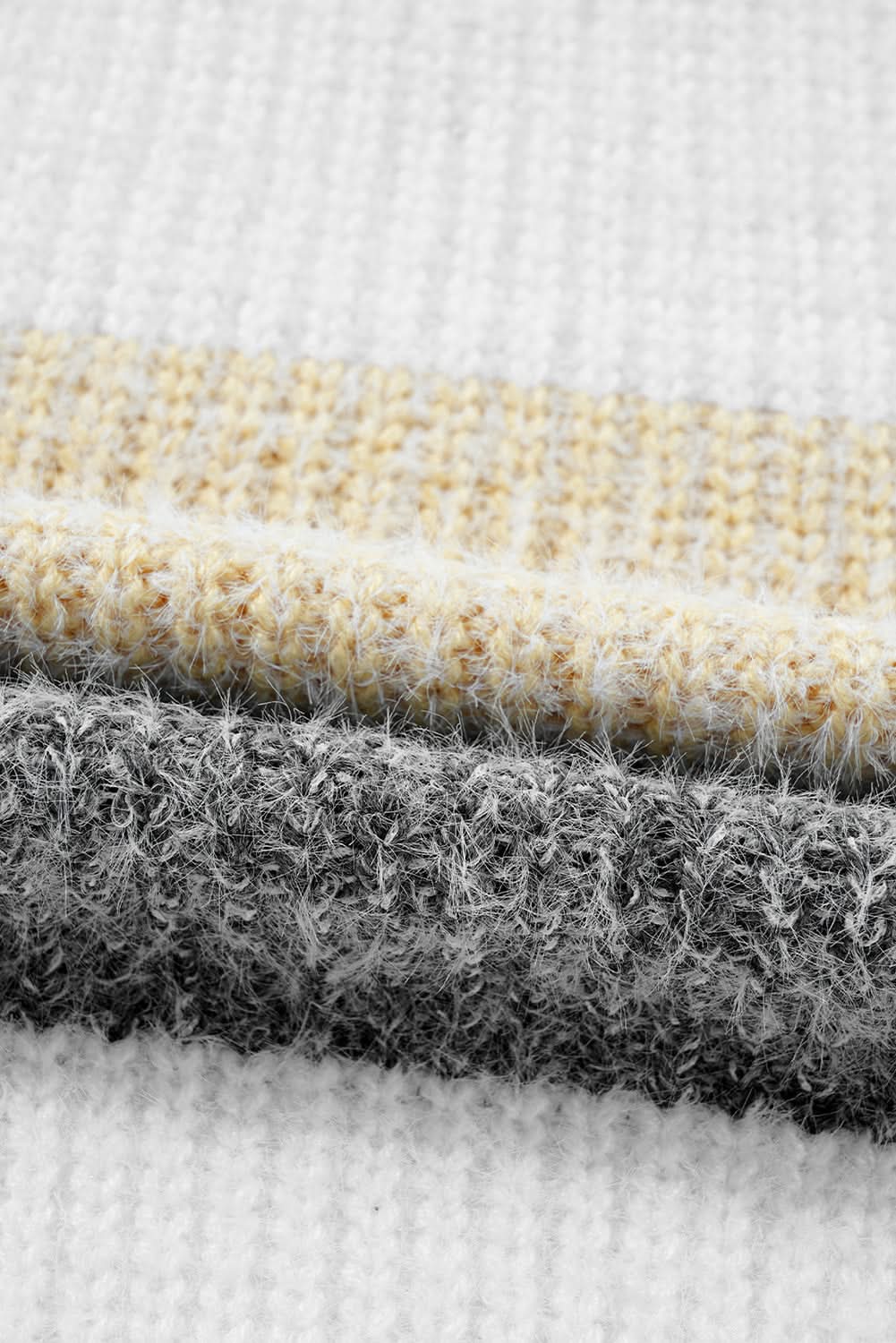 Love Salve Colorblock Knitted Dress Women's Casual Sweater Dress Bubble Sleeve Soft