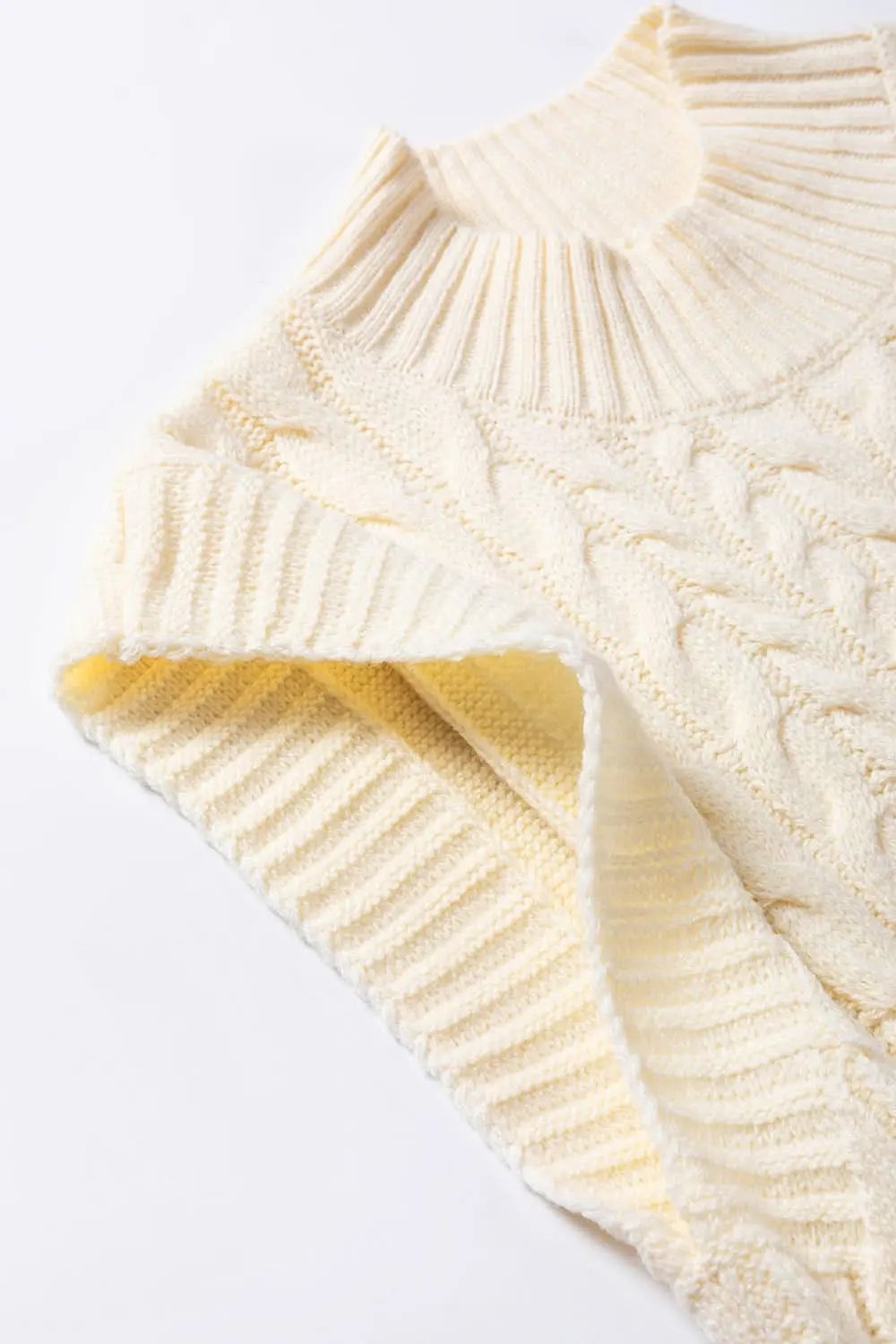 Sweater Vest - Cable Knit Layering - Oatmeal