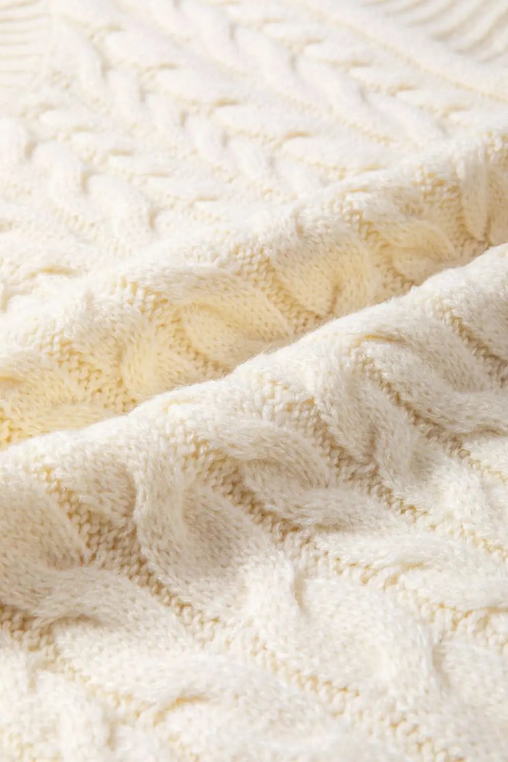 Sweater Vest - Cable Knit Layering - Oatmeal