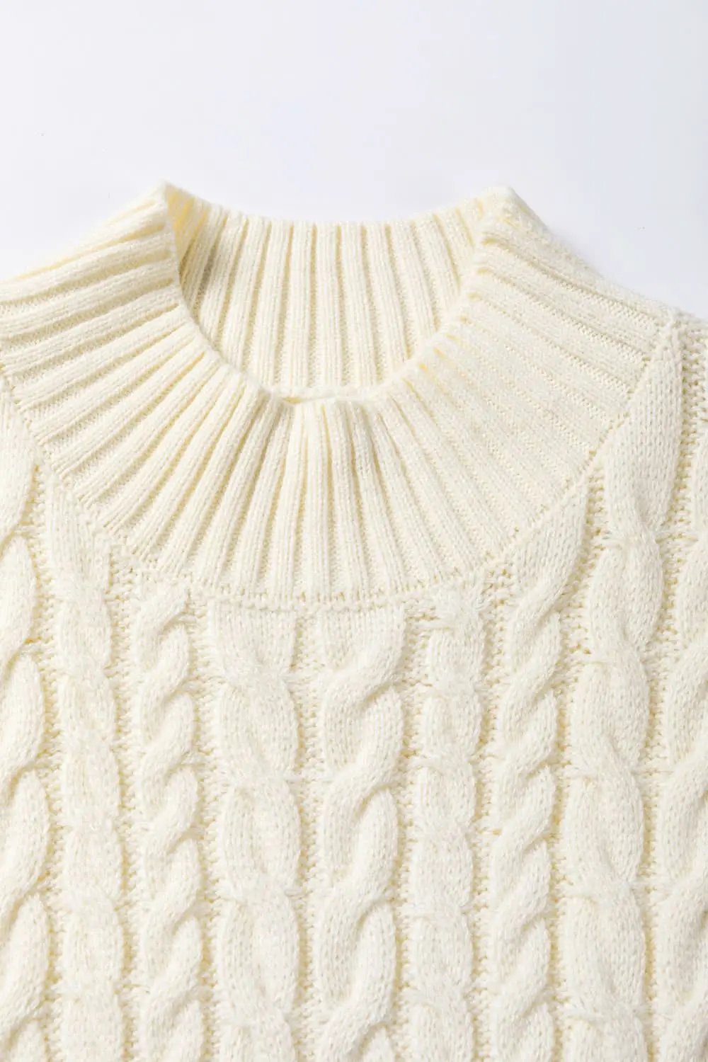 Sweater Vest - Cable Knit Layering - Oatmeal