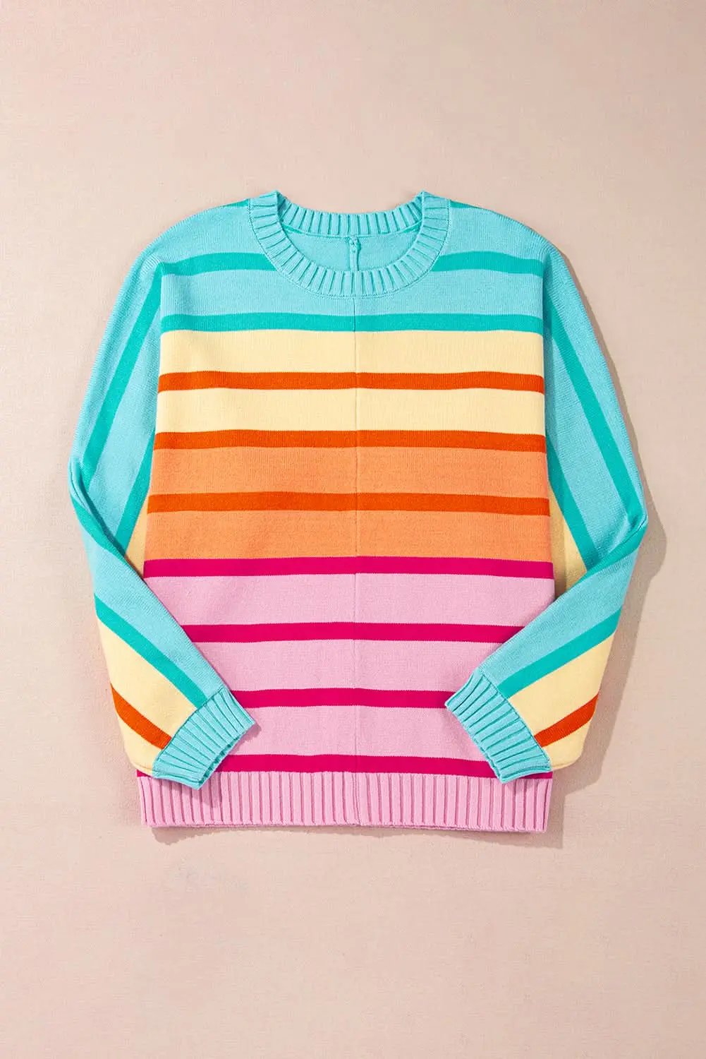 Love Salve Loose-fit yellow striped sweater