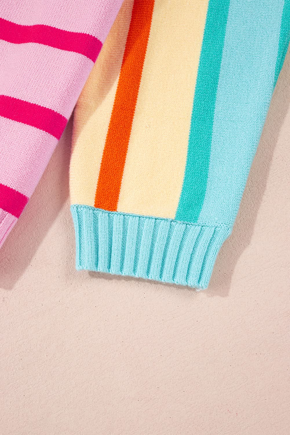 Love Salve Loose-fit yellow striped sweater