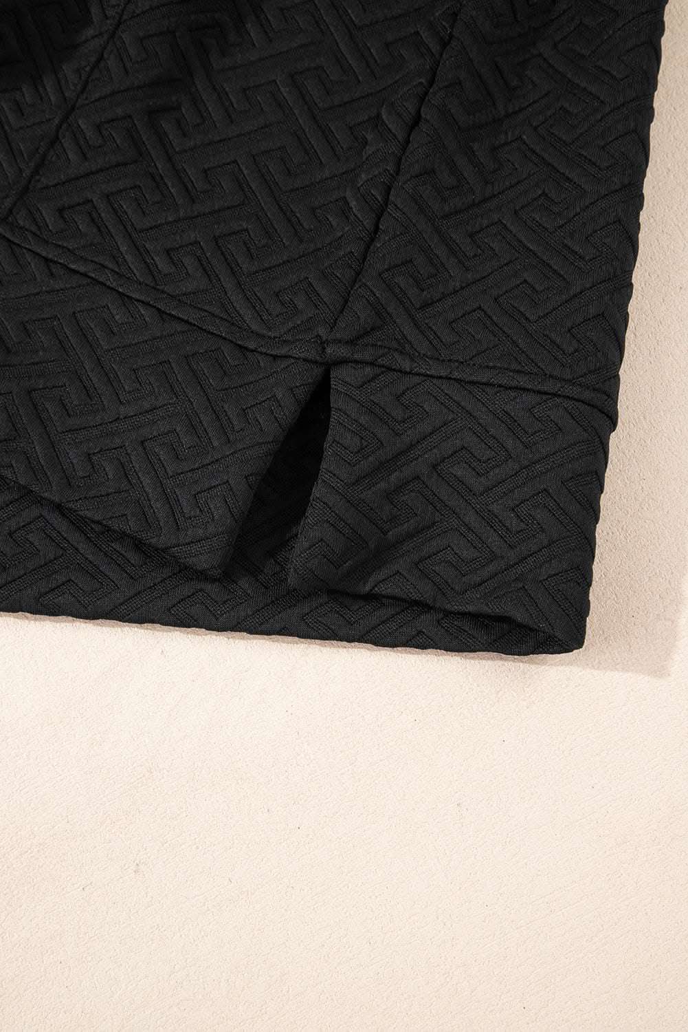 Love Salve Textured black half-zip sweatshirt