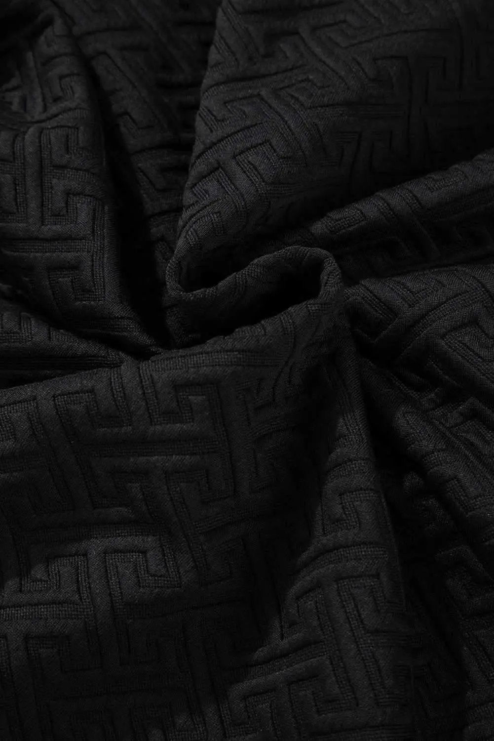 Love Salve Textured black half-zip sweatshirt