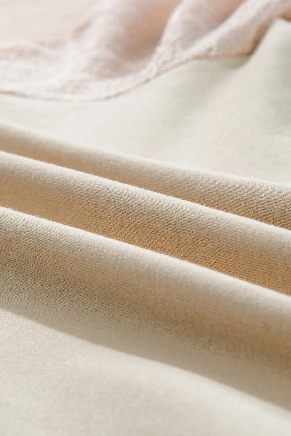 Love Salve Chic knit patchwork pullover in parchment