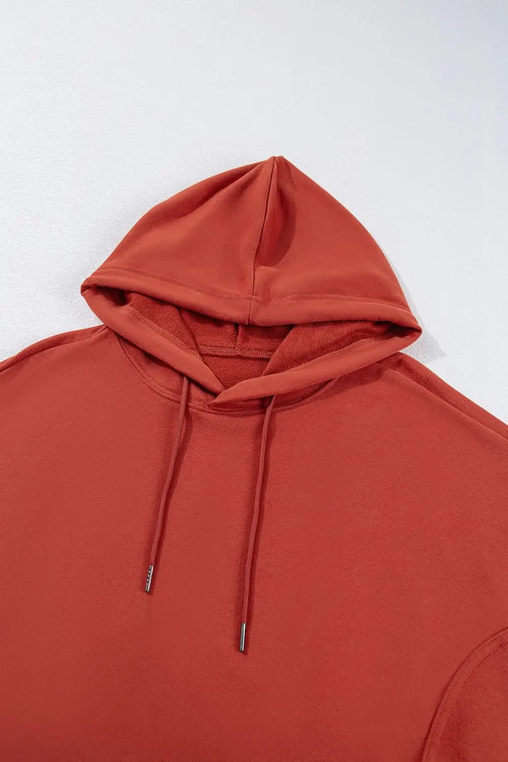 Love Salve Red clay oversized drawstring hoodie