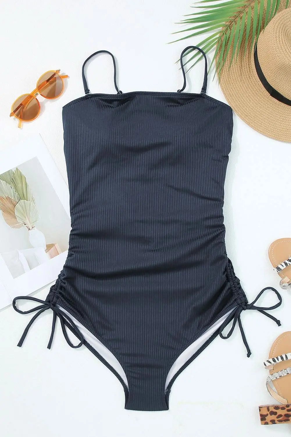 Monokini One-Piece - Adjustable Fit - Ribbed