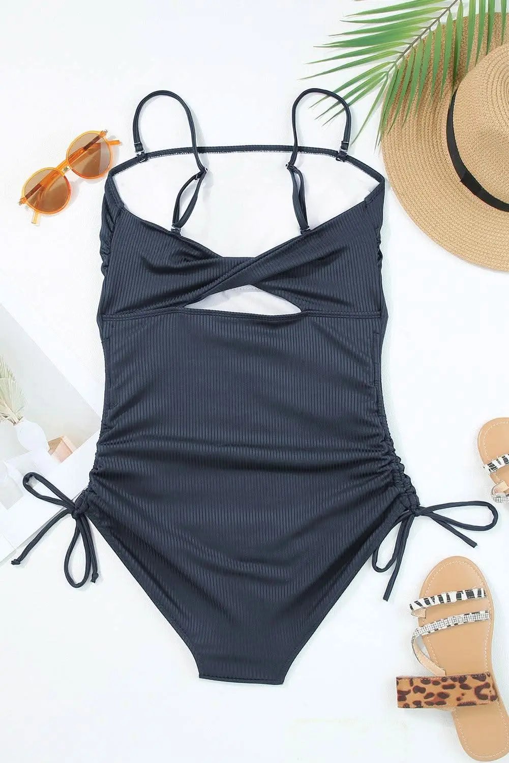 Monokini One-Piece - Adjustable Fit - Ribbed