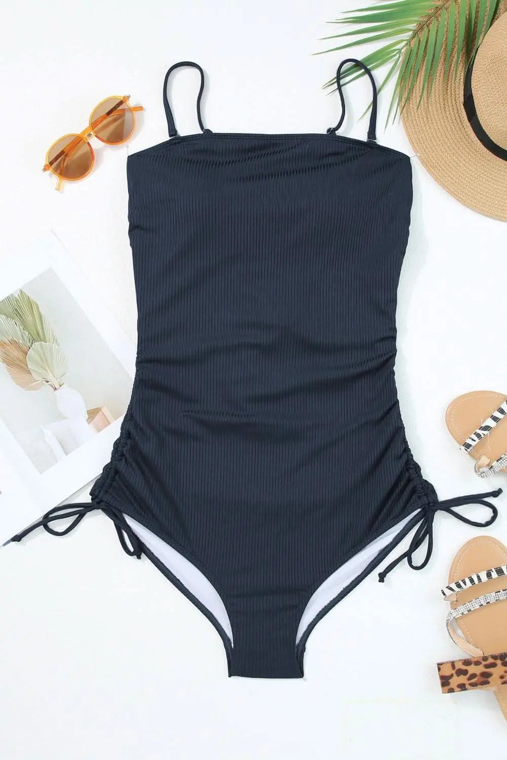 Monokini One-Piece - Adjustable Fit - Ribbed