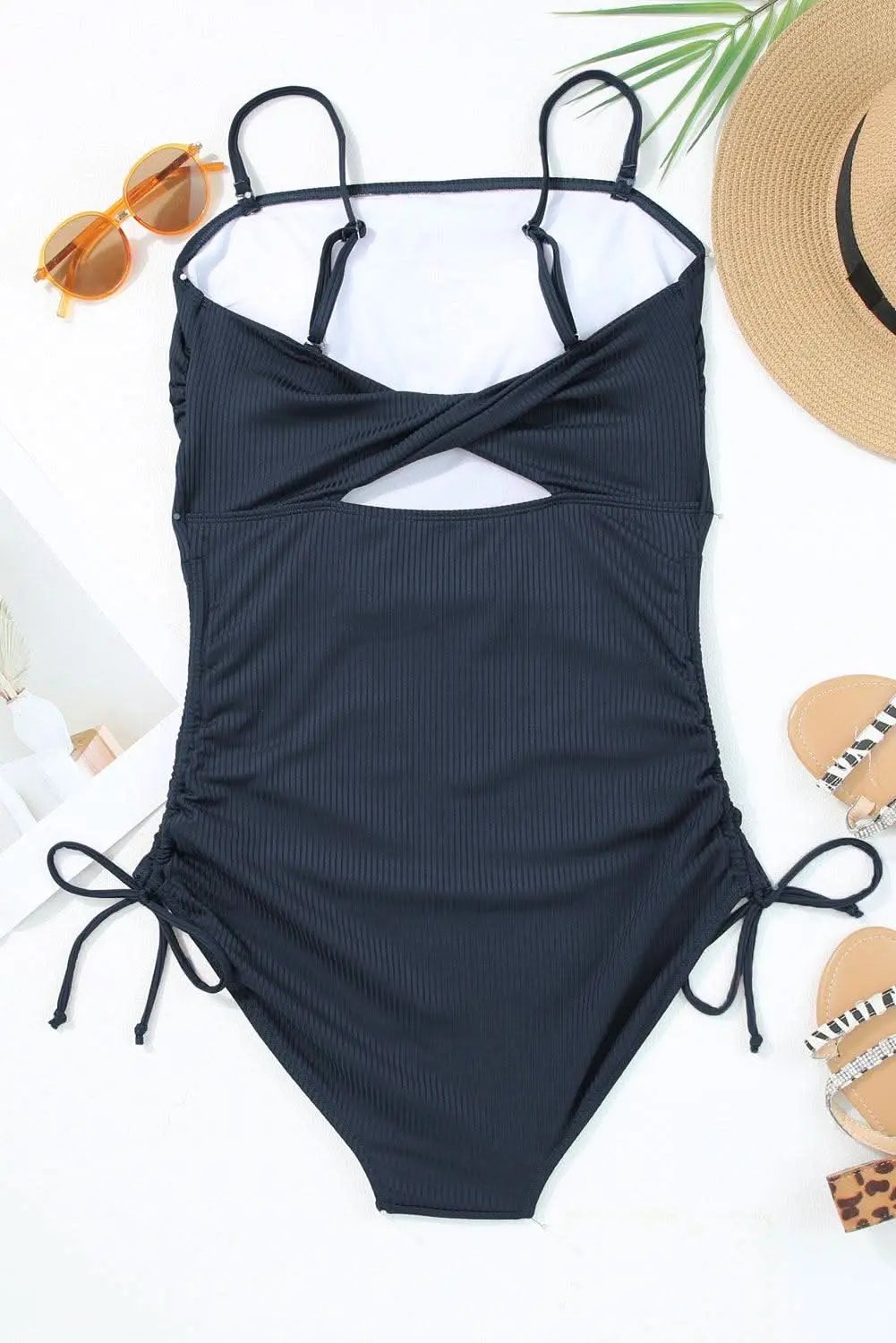 Monokini One-Piece - Adjustable Fit - Ribbed