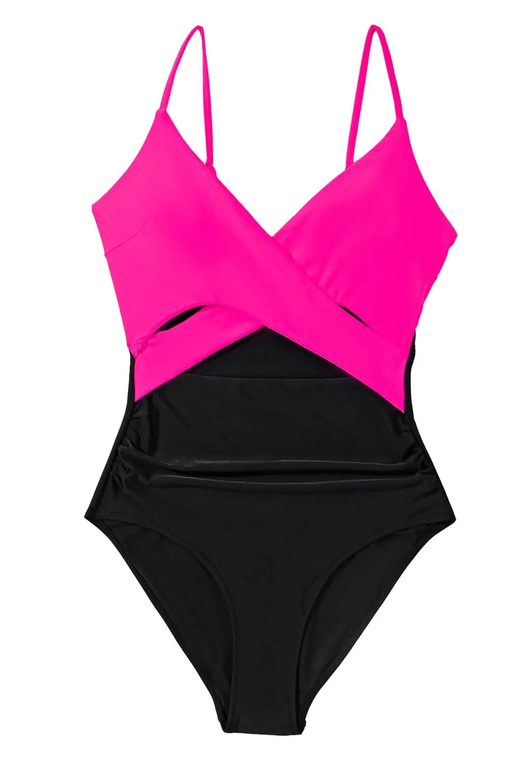 Women's Monokini - Chic Cutout, Flattering - Rose Red Vacation