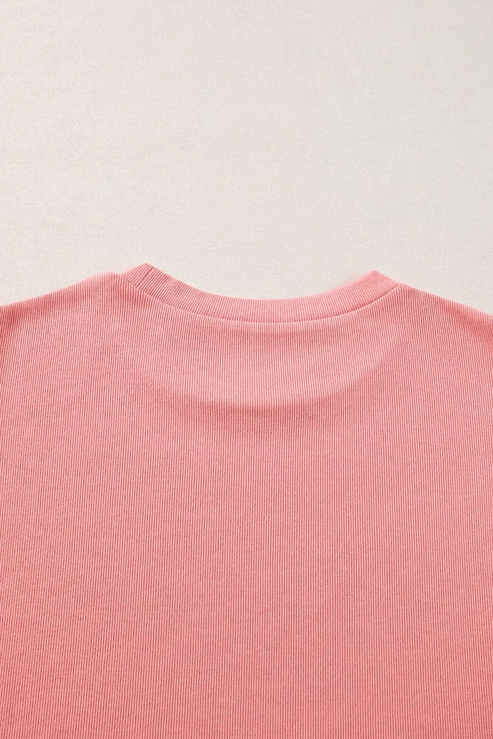 Love Salve Peach blossom floral top with ricrac