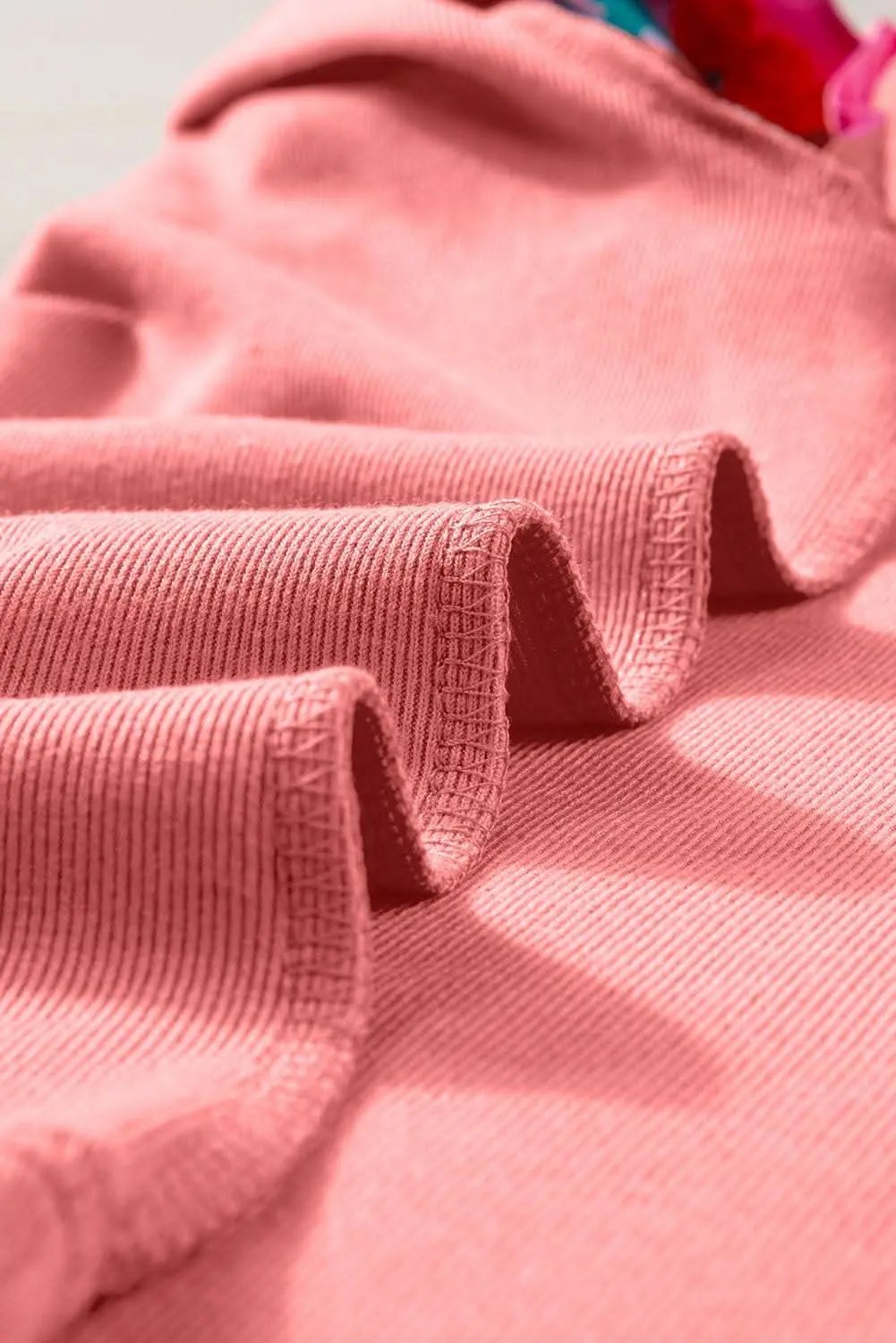 Love Salve Peach blossom floral top with ricrac