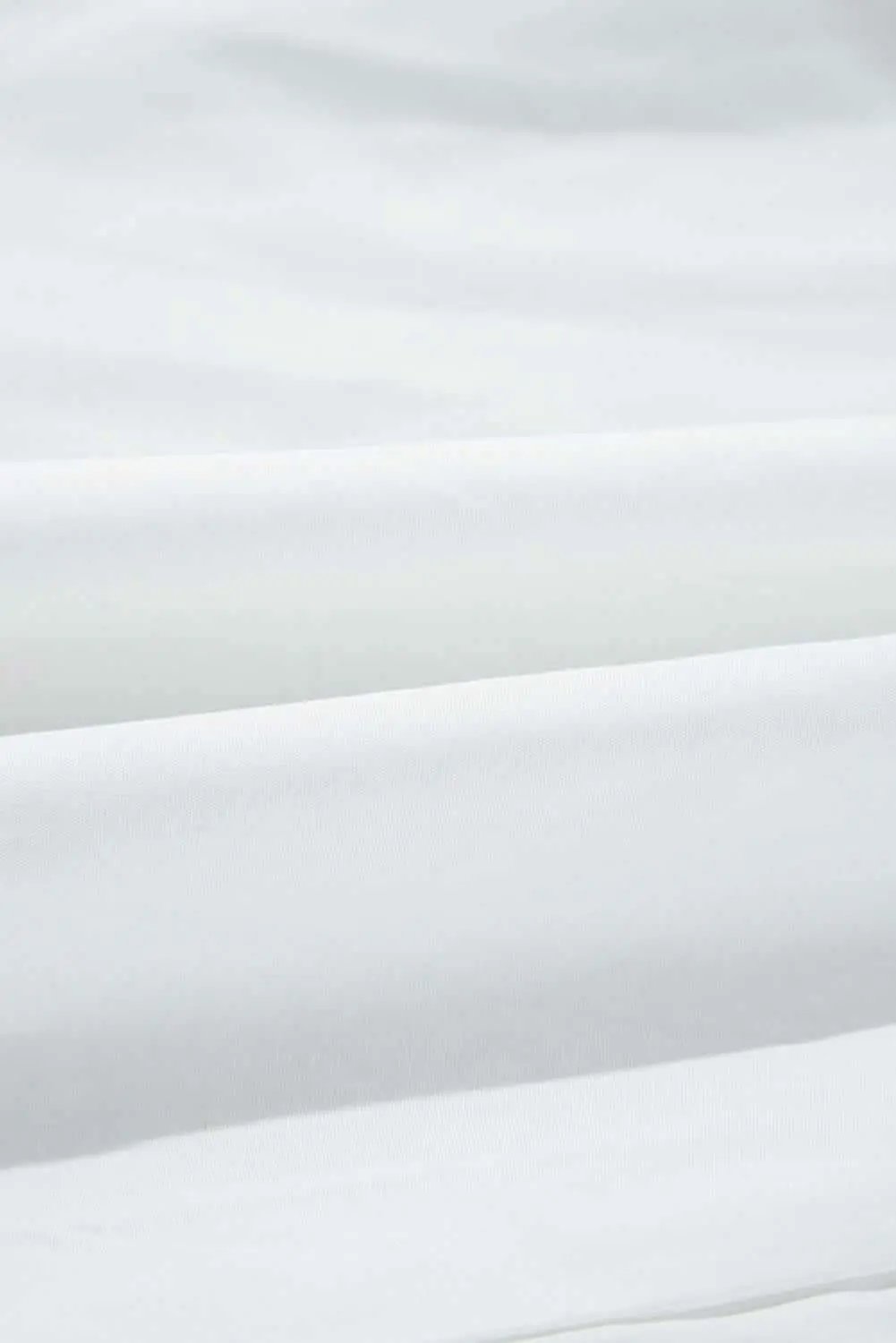 Love Salve White Bow Knot Cutout Back Loose Fit 3/4 Sleeve Bl