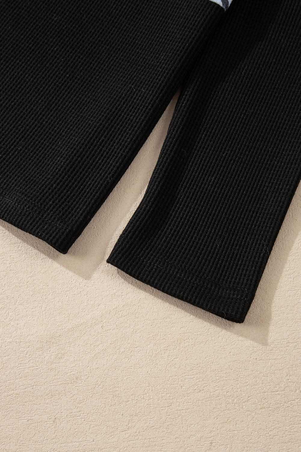 Love Salve Fierce black leopard button-up tee