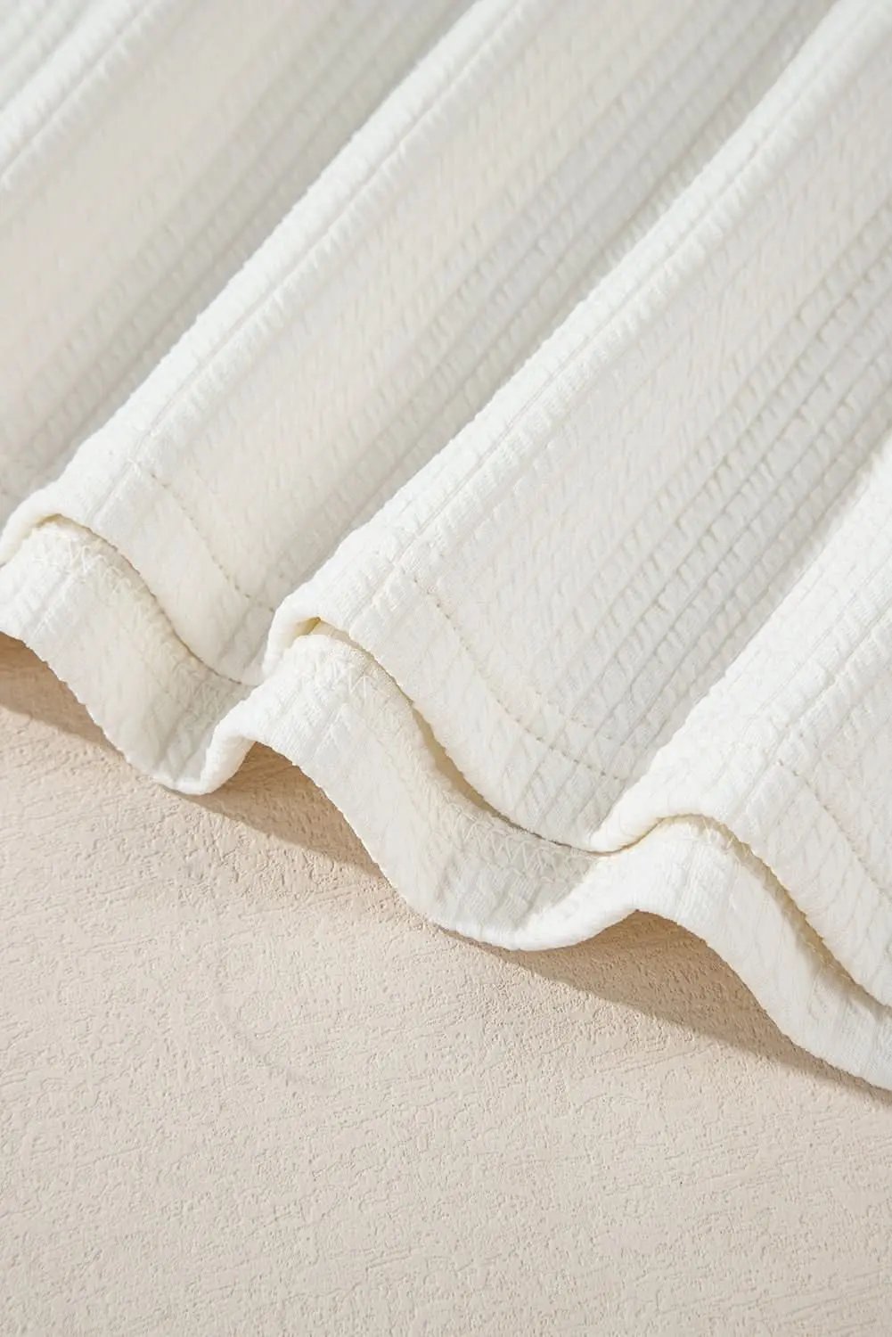 Love Salve White Knit Top Women's Casual Drop Sleeve Trendy Fashion Top