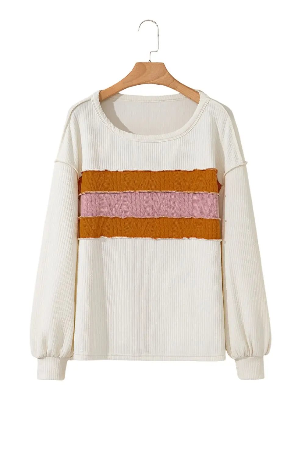 Love Salve White Knit Top Women's Casual Drop Sleeve Trendy Fashion Top