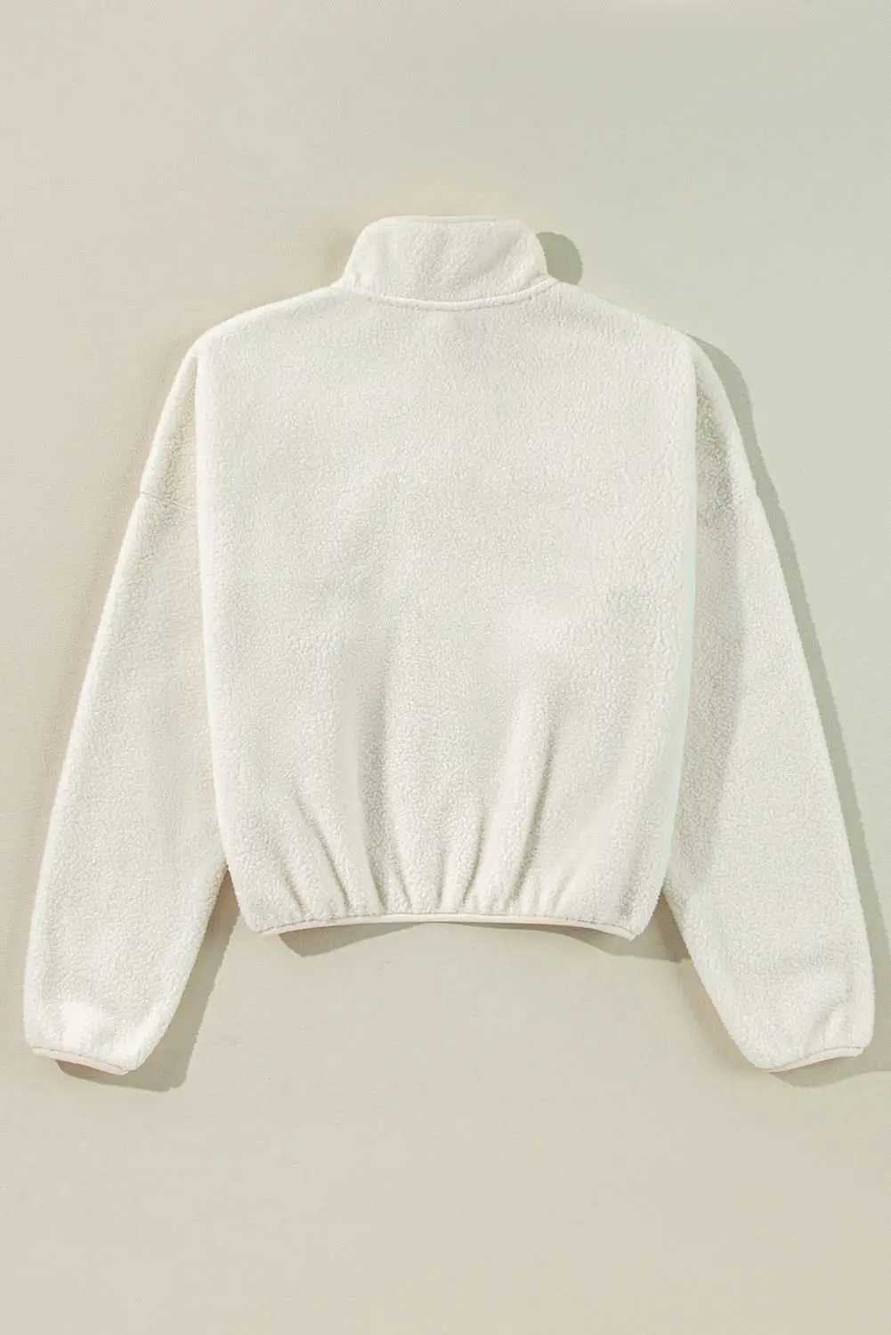 Love Salve White fleece collar sweatshirt