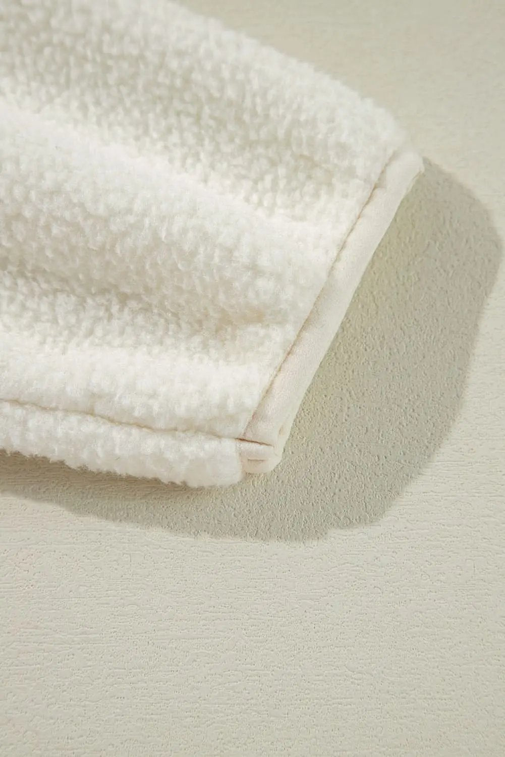 Love Salve White fleece collar sweatshirt