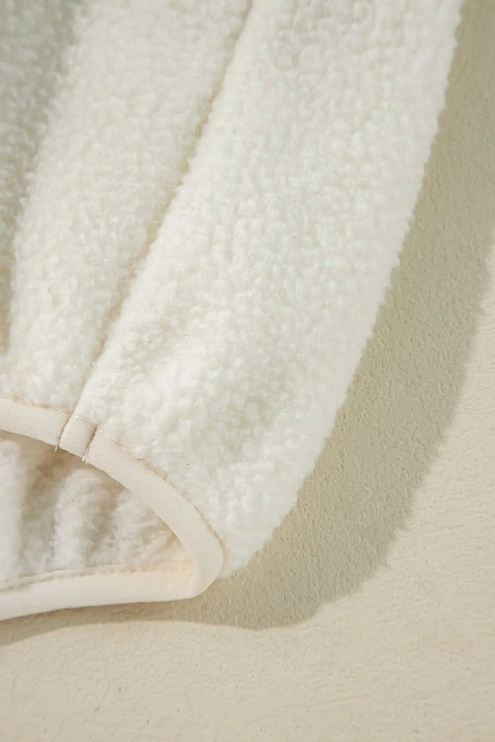 Love Salve White fleece collar sweatshirt