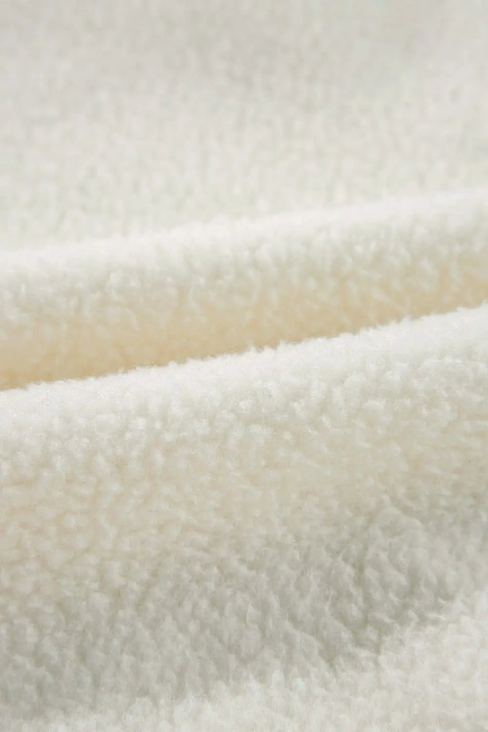 Love Salve White fleece collar sweatshirt