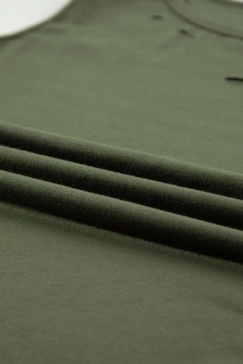 Love Salve Jungle green distressed tank top