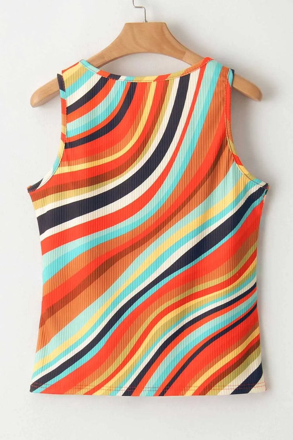 Tank Top - Ribbed Striped - Casual Summer Style