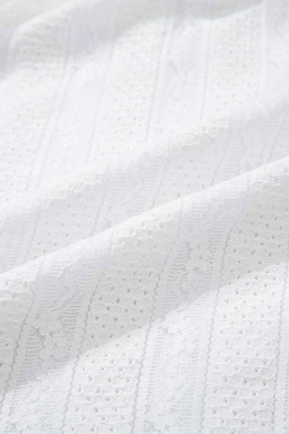 Love Salve White Ruffled Lace Flowy Tank Top